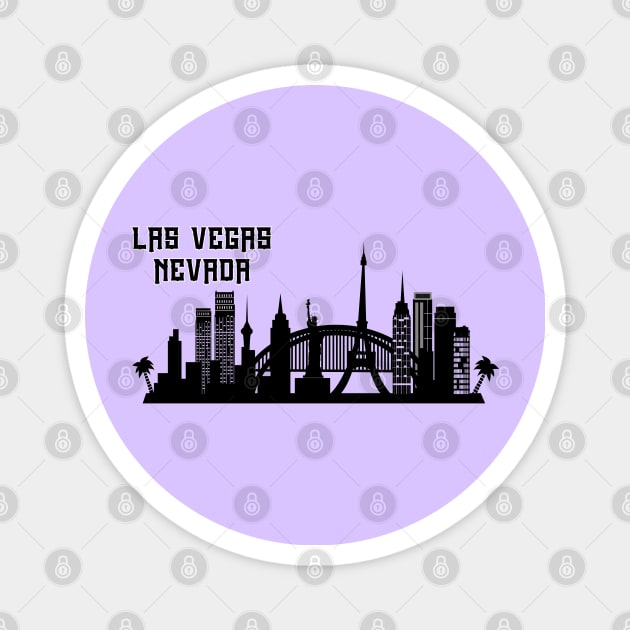 Las Vegas Nevada skyline Magnet by Travellers